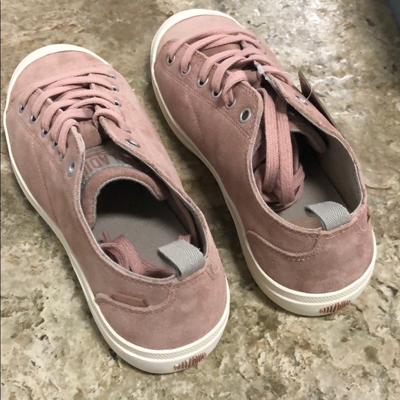 NWB PALLADIUM WOMENS WANDER LACE SUEDE pink shoe - Picture 7 of 7